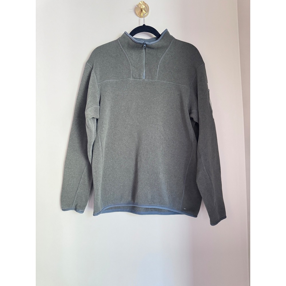 Arcteryx Rho AR Polartec Fleece Quarter Zip Pullover Charcoal Grey Mens L